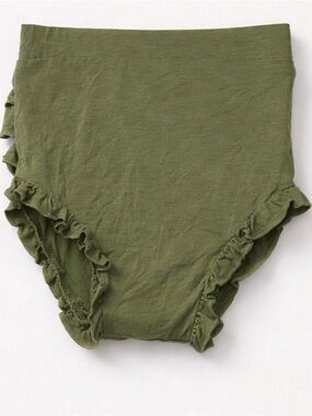 Buckaroo Baby sage green bamboo ruffle bummy diaper cover size 12-18 months